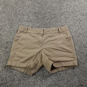 J Crew Shorts Womens 6 Brown Tan Chino Low Rise Mini Shortie Twill Casual Preppy
